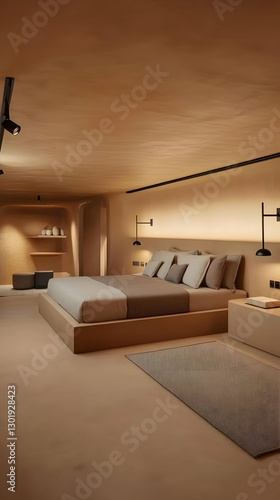 Photo Modern Minimalist Bed...