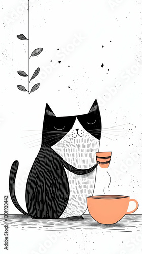 Illustration - Cozy Cat Enj...
