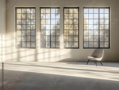 3D Illustration Empty Room ...