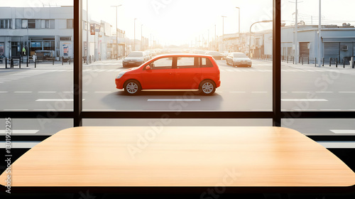 3D Illustration- Red Car, C...