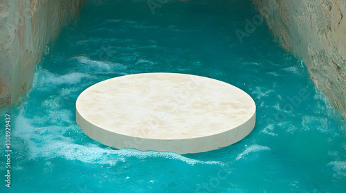 3D Render, White Platform, ...