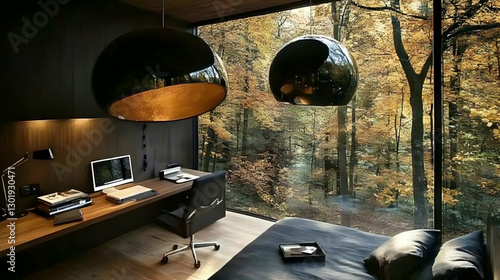Photo Modern Home Office In...