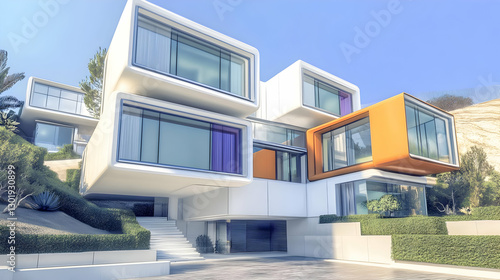 3D Illustration Modern Arch...