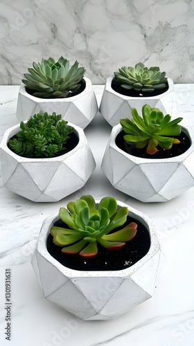 Photo: White Geometric Conc...