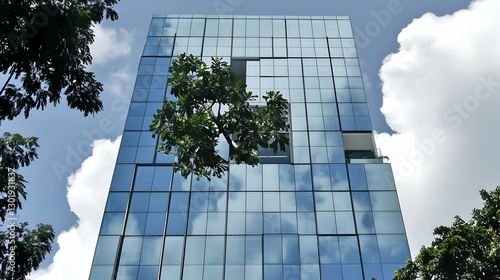 Photo Modern Glass Building...