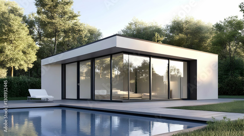 3D Illustration Modern Hous...