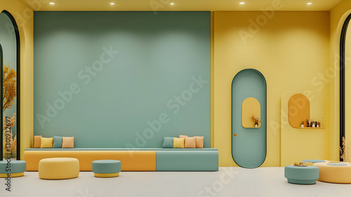 3D Illustration Modern Inte...
