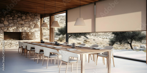 3D Illustration Dining Room...