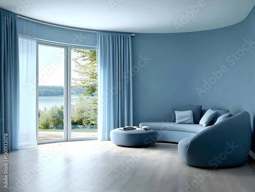 Illustration of Modern Blue...