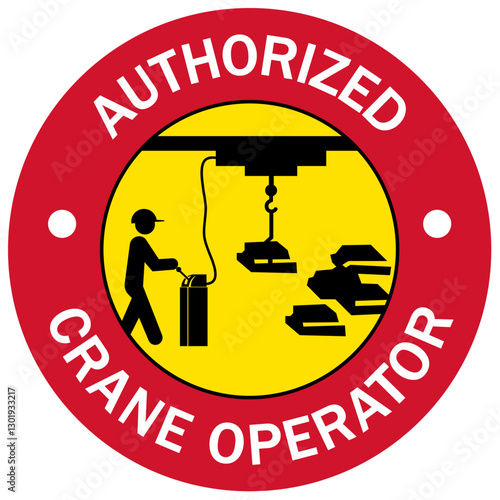 Crane operator qualified badge logo authorized
