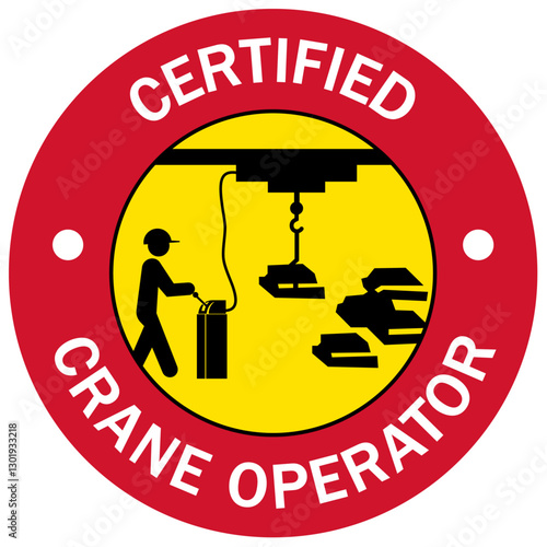Crane operator qualified badge logo certified