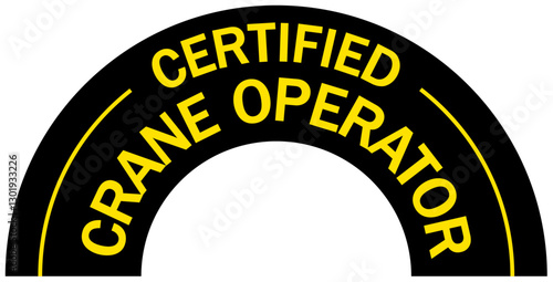 Crane operator qualified badge logo certified