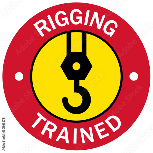 Crane operator qualified badge logo rigging trained