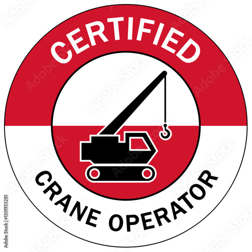 Crane operator qualified badge logo certified