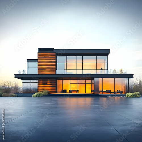 3D Illustration Modern Hous...