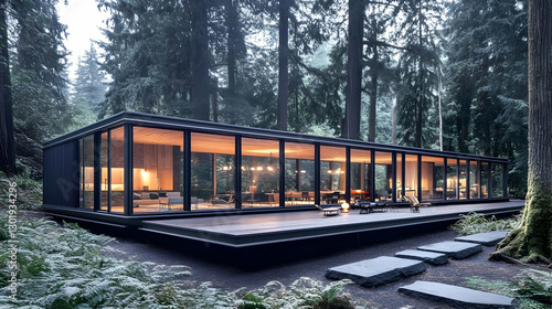 Photo Modern Glass House Fo...