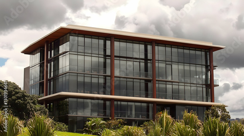 Photo Modern Glass Building...