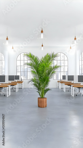 3D Illustration Modern Offi...