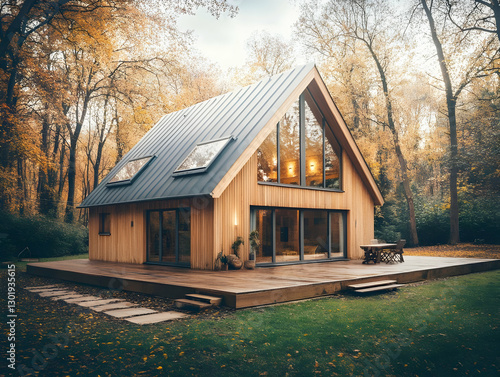 Photo Modern A-Frame Cabin ...