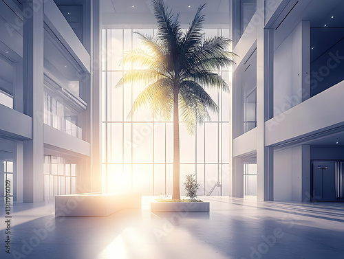 3D Illustration Modern Buil...