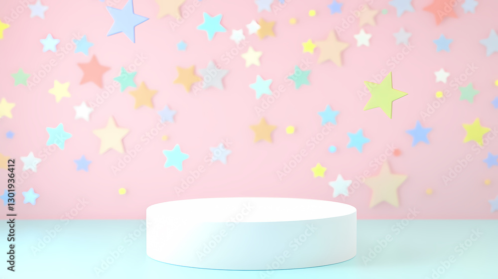 White cylindrical object with pastel background White cylindrical object with pastel background