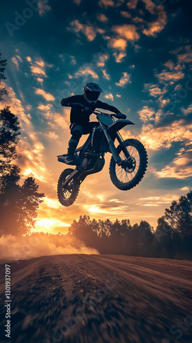 Photo - Motocross Rider Sil...