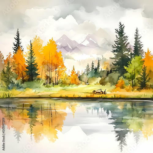 Illustration Autumn Forest ...