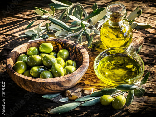 Photo, Olives, Olive Oil, R...