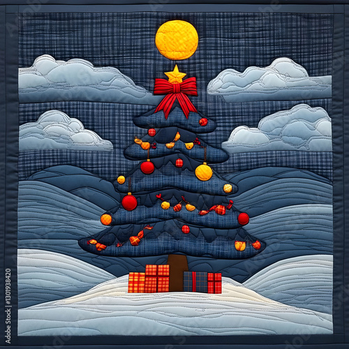 Illustration of Quilted Chr...