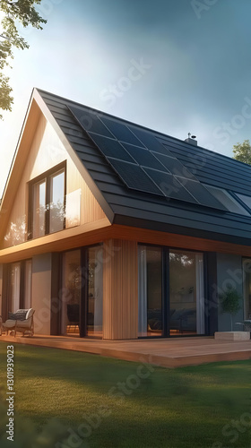 Modern House 3D Render Sola...