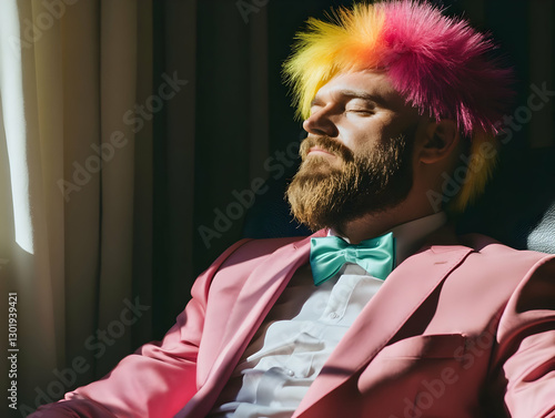 Photo, Pink Suit, Colorful ...