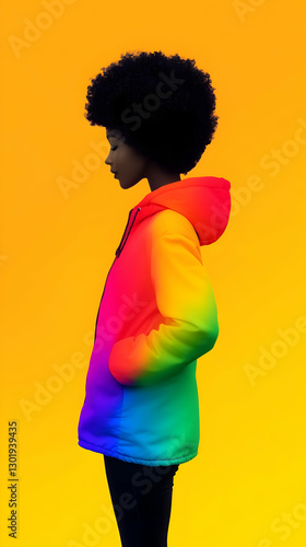 Vibrant Rainbow Jacket Illu...