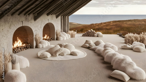 3D Illustration Cozy Room O...