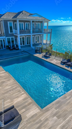 Oceanfront House Poolside P...