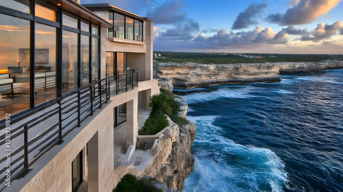 Photo Ocean Cliffside Home ...