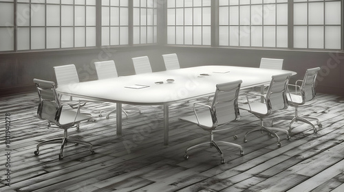 3D Illustration Empty Confe...