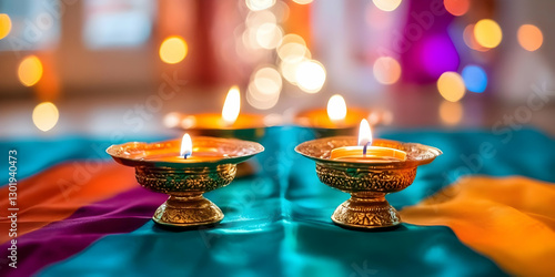Photo Golden Lamps Flames C...