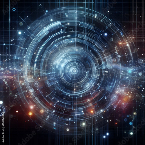 Wallpaper Mural Abstract digital background Can be used for technological processes, neural networks and AI, digital storages, sound and graphic forms, science, education Torontodigital.ca