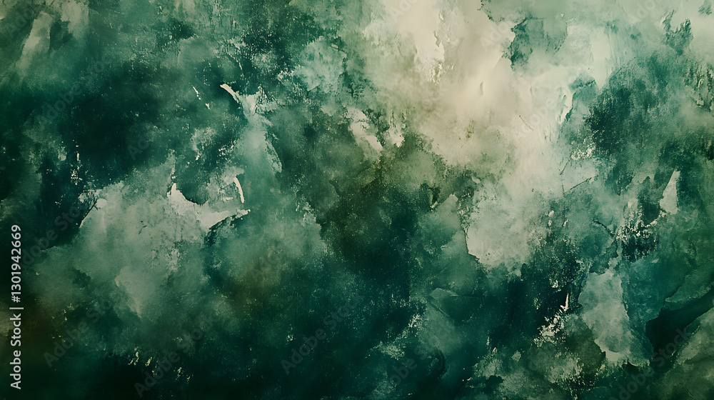 Obraz premium Mist surrounding tall trees in a deep wilderness.