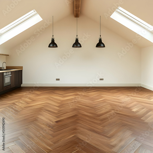 3D Illustration Empty Room ...