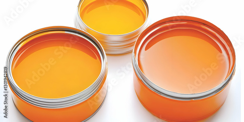 Photo of Orange Paint Cans,...