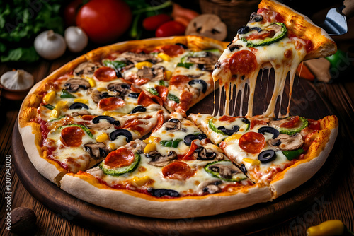 Photo Delicious Pizza with ...