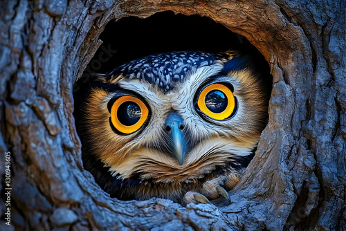 Photo Owl Tree Hole Bird Wi...
