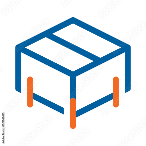 icon a package or parcel with stability indicators symbolizing careful handling packaging and logistics.