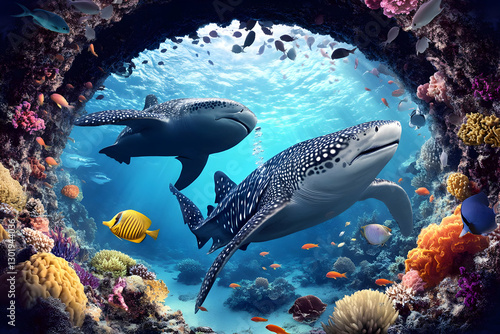 Illustration - Whale Sharks...