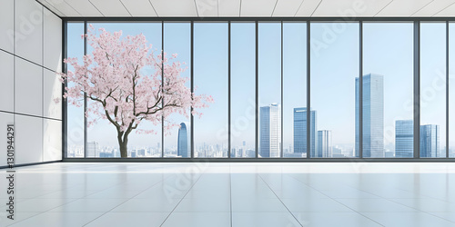 3D Illustration Empty Room ...