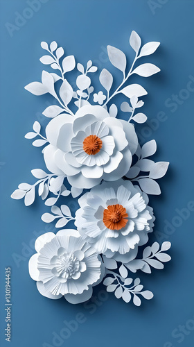3D Illustration White Paper...