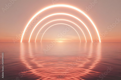 Sunset Archway 3D Render
