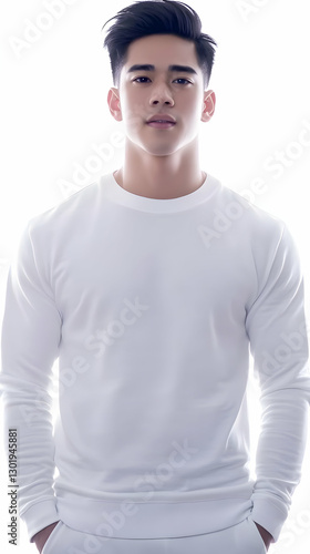 Photo Man White Sweatshirt ...