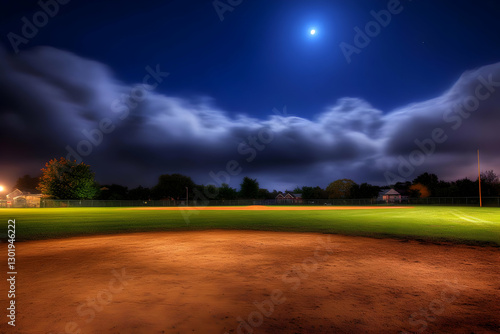 Photo - Night Baseball Fiel...